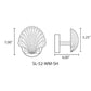 Focus Industries SL-52-SHLEDPBAR 4W 12V LED, Brass Shell Hat Wall Mount Light, Brass Acid Rust Finish