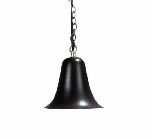 Focus Industries SL05L12WIR 3W Omni LED Spun Aluminum Hanging Bell Step Light with Brass Chain and J-Box, Weathered Iron Finish