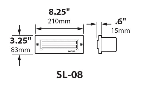Focus Industries SL08L160CAM 120V Louvered Brick Light, 3W 120V LED Lamp, Camel Tone Finish