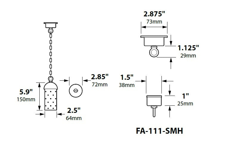 Focus Industries SL15L12CAM 3W Omni LED Aluminum Hanging Starlight Step Light with Brass Chain and J-Box, Camel Tone Finish
