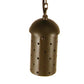 Focus Industries SL15L12RBV 3W Omni LED Aluminum Hanging Starlight Step Light with Brass Chain and J-Box, Rubbed Verde  Finish