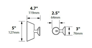 Focus Industries SL16L12RST 3W Omni LED Aluminum Wall Mount Up or Downlight, Rust Finish