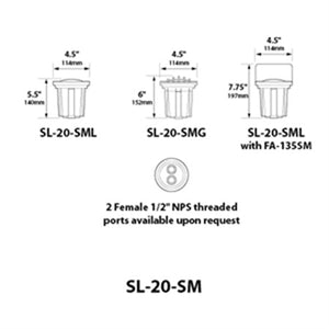 Focus Industries SL20SMLMR16L48BRT 12V 7W MR16 LED Sealed Composite Well Light, Bronze Finish