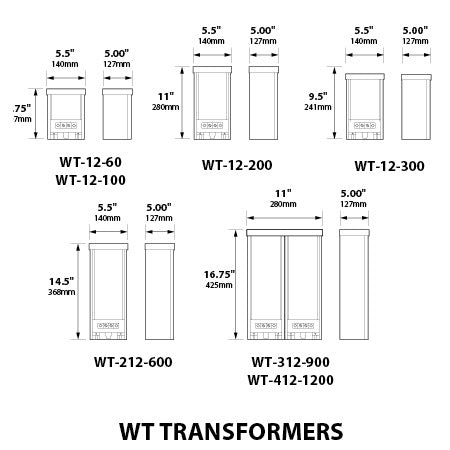 Focus Industries WT-212-200-RPC 200 Watt Weatherproof Transformer, Twin Circuit (2 x 12.5V) with Remove Photocell