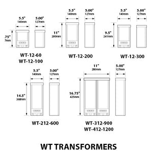 Focus Industries WT-212-200-RPC 200 Watt Weatherproof Transformer, Twin Circuit (2 x 12.5V) with Remove Photocell