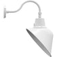RAB GN1ACW 25/20/15W Gooseneck Field Adjustable, Color Temperature Selectable 2700/3000/3500/4000/5000K, 15" Angled Cone Clear Lens, White