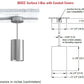 Gotham EVO6PC 30/15 MD MVOLT GZ10 JBXCC PCAN S4 BR DBL 6" LED Pendant Stem Round Cylinder, 3000K, 1500 Lumens, Medium Distribution, 120-277V, 0-10V Dims to 10%, Integral Driver, Surface J-box, 5 Degrees Stem Canopy, 4' 5/8" Stem, Matte Black