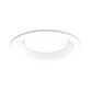 Gotham EVO6SH 30/25 SMO MVOLT EZ1 DFR 6" Shower LED Downlight, 3000K, 2500 Lumens, Smooth Clear Lens, 120-277V, eldoLED 0-10V Dim to 1% Min, Regressed Lensed White Painted Trim