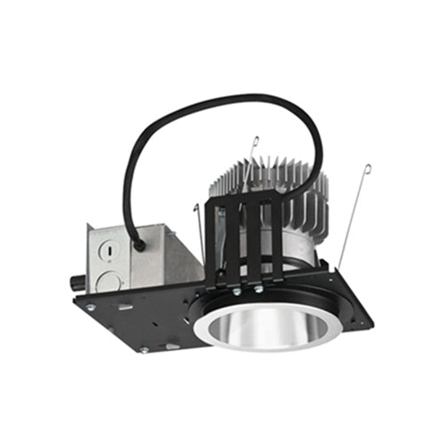 Gotham ICO4 40/30 45D 120 EZ10 AR LSS Incito 4" Round Downlight, 4000K, 3000 Lumens, 45 Degrees Beam Angle, 120V, eldoLED 0-10V ECOdrive, Clear Self-Flanged Trim, Semi-Specular Reflector Finish