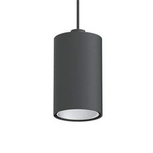 Gotham IVO4CYL PC D 10LM 35K 80CRI MD MIN10 MVOLT ZT L9 JBX CAN S20 P BR LD DBL 4" Round Pendant Mount Cylinder, Downlight, 1000 Lumens, 3500K, 80 CRI, Med Batwing, Min 10% Dim, 120-277V, 0-10V, 9" Cylinder, Integral Driver, Matte Black