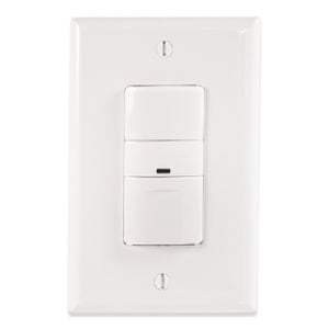 Greengate OSW-P-1001-MV-B Single Level Wall Switch Sensor (Ground Required), 180 Degree and 1000 Sq Ft Coverage, 120-277V, Black