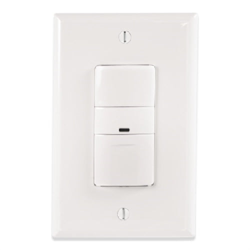 Greengate VSW-P-010-G 1200W 120V/AC-60Hz / 2200W 277V/AC-60Hz LED and Fluorescent Single Pole / 3-Way 0-10V Vacancy Dimmer Sensor, Gray