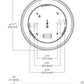 Halo HLC6FS1E-24P Tapered Surface Mount LED Disk Lights 6", 5-Color Field-SeleCCTable (2700-5000K), 970 lumens, White