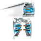 Halo Track HTEK483 20 Amp Track Section Two Circuit / Two Neutral 277 Volt Circuit, 8' Track Length, White