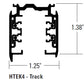 Halo Track HTEK483 20 Amp Track Section Two Circuit / Two Neutral 277 Volt Circuit, 8' Track Length, White