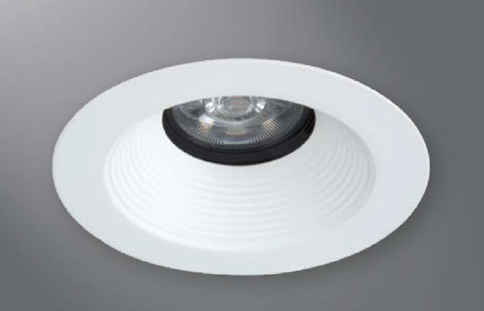 Halo Recessed Lighting 1431MBWF 4" Conical Baffle, Open Trim, 35ï¿½ Tilt, White Baffle, White Flange