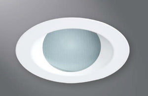 Halo Recessed Lighting 1432MWWF 4" Angle Cut Conical Reflector, Lens Wall Wash, Matte White, White Flange