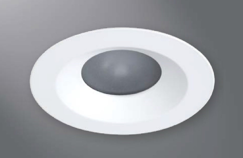 Halo Recessed Lighting 1433MWWF 4" Conical Reflector, Diffuse Lens, 35ï¿½ Tilt, Matte White, White Flange