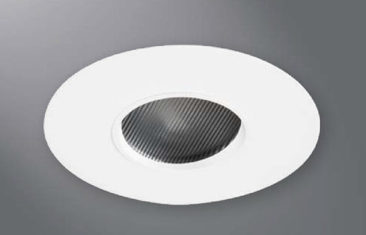Halo Recessed Lighting 1436MWBB 4" Round Pinhole, Lens Wall Wash, Matte White, Black Baffle