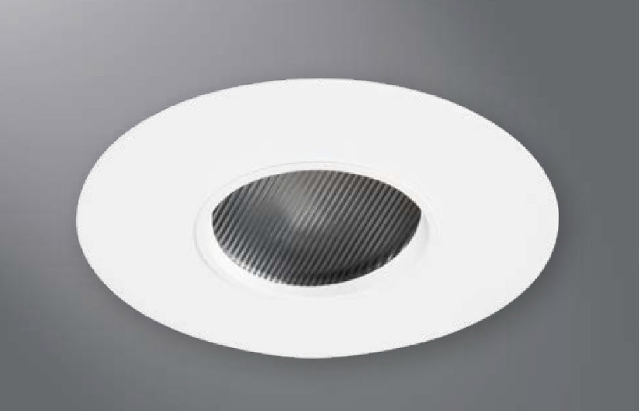 Halo Recessed Lighting 1436MWWB 4" Round Pinhole, Lens Wall Wash, Matte White, White Baffle