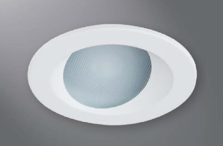 Halo Recessed 1442H 4" Line Voltage Angle Cut Conical Reflector, Lens Wall Wash, Haze