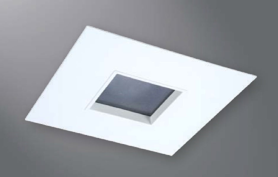 Halo Recessed Lighting 1467BNBB 4" Square Pinhole, Diffuse Lens, 35° Tilt, Brushed Nickel, Black Baffle