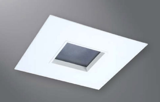 Halo Recessed Lighting 1467BNBB 4" Square Pinhole, Diffuse Lens, 35° Tilt, Brushed Nickel, Black Baffle
