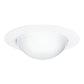 Halo Recessed 172PS 6" Frosted Glass Dome with Reflector, Wet Location Listed, White Trim, Dome Lens with Reflector