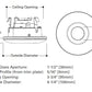 Halo Recessed 3017FGS 3" All-Glass Low-Profile Frost Curve Shower Trim, Fross Glass