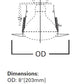 Halo Recessed 401P 6" Open Trim for  BR40 and R40 Lamps, White Open Trim