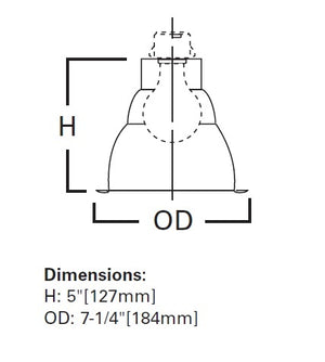Halo Recessed 405H 6" Specular Full Cone Reflector Trim, Haze Reflector, White Trim