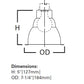 Halo Recessed 405SC 6" Specular Full Cone Reflector Trim, Clear Specular Reflector, White Trim