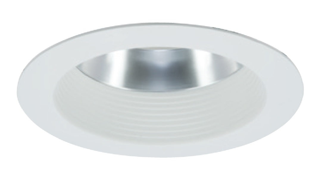 Halo Recessed Commercial 41RWWWB 4" Baffle Reflector, Wide 75 Degree Beam Angle, 1.24 SC, White Baffle (White Flange)