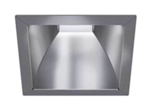 Halo Recessed Commercial 41SQC 4" Square Medium Distribution Trim Reflector, Specular Clear Finish