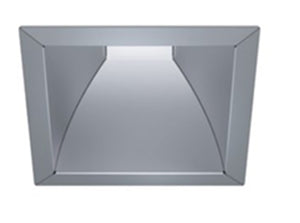 Halo Recessed Commercial 41SQH 4" Square Medium Distribution Trim Reflector, Semi-Specular Clear Finish