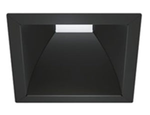Halo Recessed Commercial 41SQMB 4" Square Medium Distribution Trim Reflector, Matte Black Finish