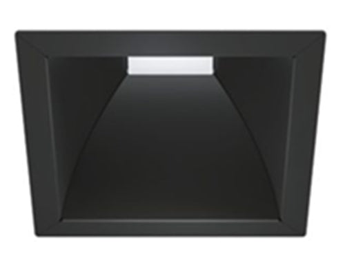 Halo Recessed Commercial 41SQMB 4" Square Medium Distribution Trim Reflector, Matte Black Finish