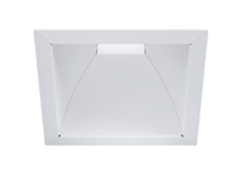 Halo Recessed Commercial 41SQMW 4" Square Medium Distribution Trim Reflector, Matte White Finish