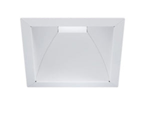 Halo Recessed Commercial 41SQMWIEM 4" Square Medium Distribution Trim Reflector, Matte White Finish, Internal Emergency Reflector