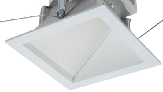Halo Recessed 41SWWMW 4" Square Reflector, Non-Conductive Polymer, Use with SM4 Modules Only, Linear Spread Lens Wall Wash, Matte White