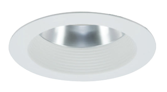 Halo Recessed Commercial 41WDWB 4" Baffle Reflector, Wide 75 Degree Beam Angle, 1.24 SC, White Baffle (White Flange)