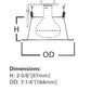 Halo Recessed 426MB 6" Metal Baffle, White Trim, Specular Black Reflector Cone