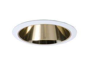 Halo Recessed 426RG 6" Trim Reflector Cone White Trim with Residential Gold Reflector Cone