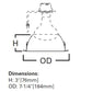 Halo Recessed 429P 6" Incandescent Line Voltage Reflector Cone, White Reflector, White Self-flange