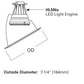 Halo Recessed 455SN 6" Slope Ceiling Reflector, Satin Nickel Reflector