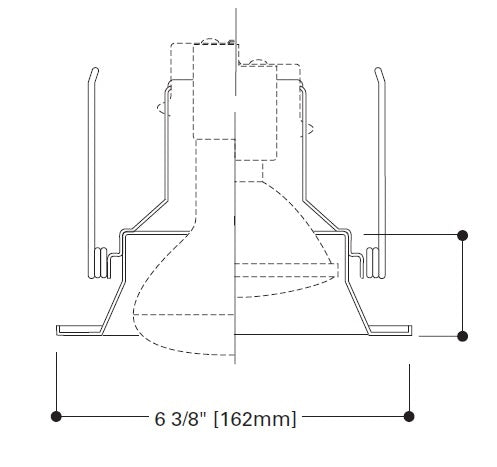 Halo Recessed 5000P 5" Line Voltage Splay Trim for R and PAR Lamps in H5 Housings, White with White Splay