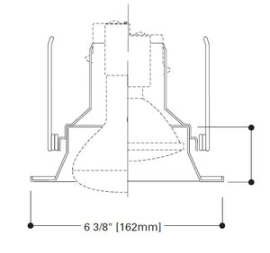 Halo Recessed 5000P 5" Line Voltage Splay Trim for R and PAR Lamps in H5 Housings, White with White Splay