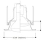 Halo Recessed 5000SN 5" Line Voltage Splay Trim for R and PAR Lamps in H5 Housings, Satin Nickel