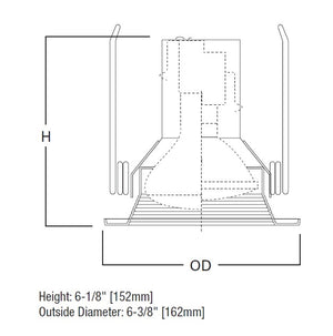 Halo Recessed 5001SN 5" Line Voltage Metal Baffle Trim for H5 Housings, Satin Nickel Trim, Satin Nickel Baffle