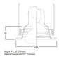 Halo Recessed 5010W 5" Line Voltage Step Metal Baffle Trim for H5 Housings, White Trim, White Baffle